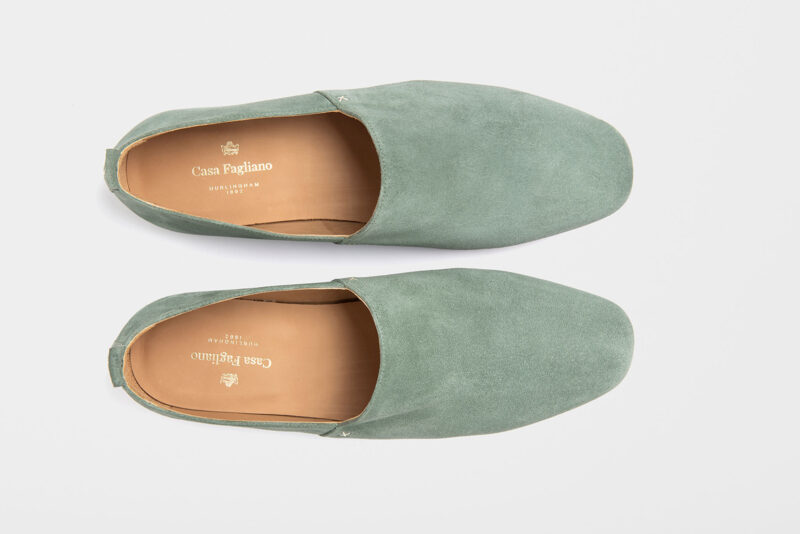 Casa Fagliano Loafer Green Suede Man