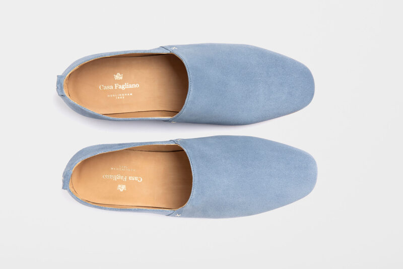 Casa Fagliano Loafer Sky Blue Suede Man